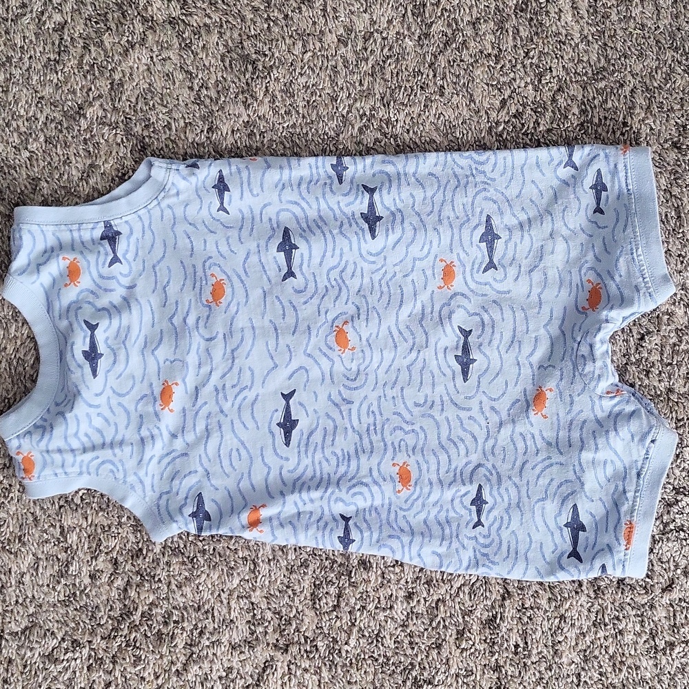Carter's Light Blue Baby Romper - Picture 5 of 5